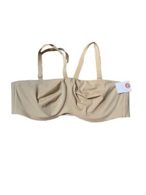 NWT Cacique Beige Unlined Multi Way Convertible Strapless Bra Size 44C